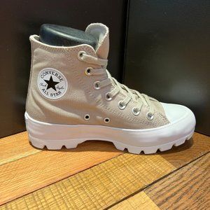 New Women's Converse Lugged Chuck Taylor All Star Hi Sneakers (Khaki)